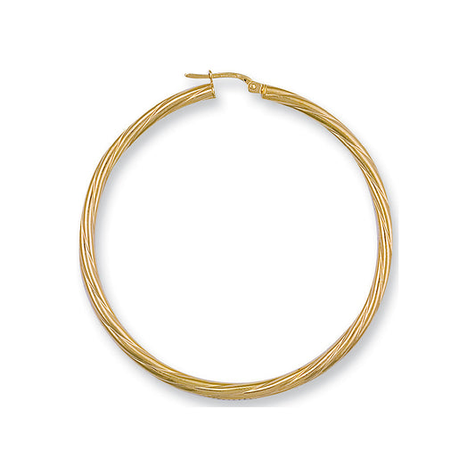 Y/G 54mm Twisted Hoop Earrings