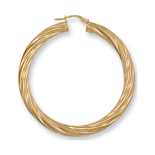 Y/G 49mm Twisted Hoop Earrings