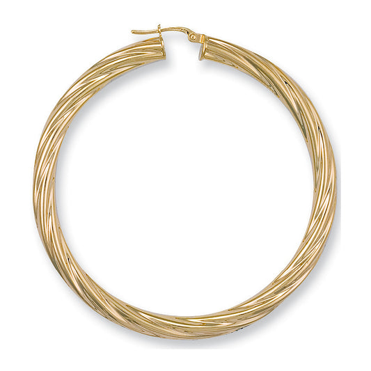 Y/G 59mm Twisted Hoop Earrings