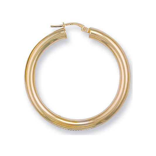 Y/G 38mm Round Tube Hoop Earrings