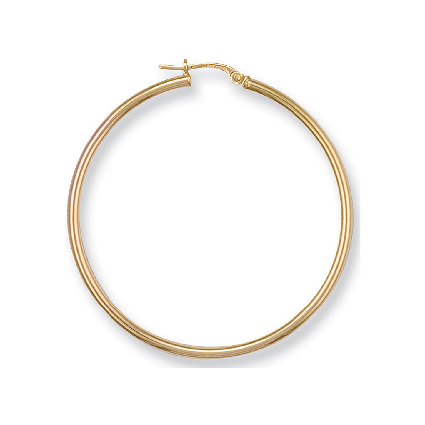 Y/G 40mm Round Tube Hoop Earrings