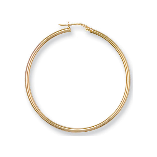 Y/G 40mm Round Tube Hoop Earrings