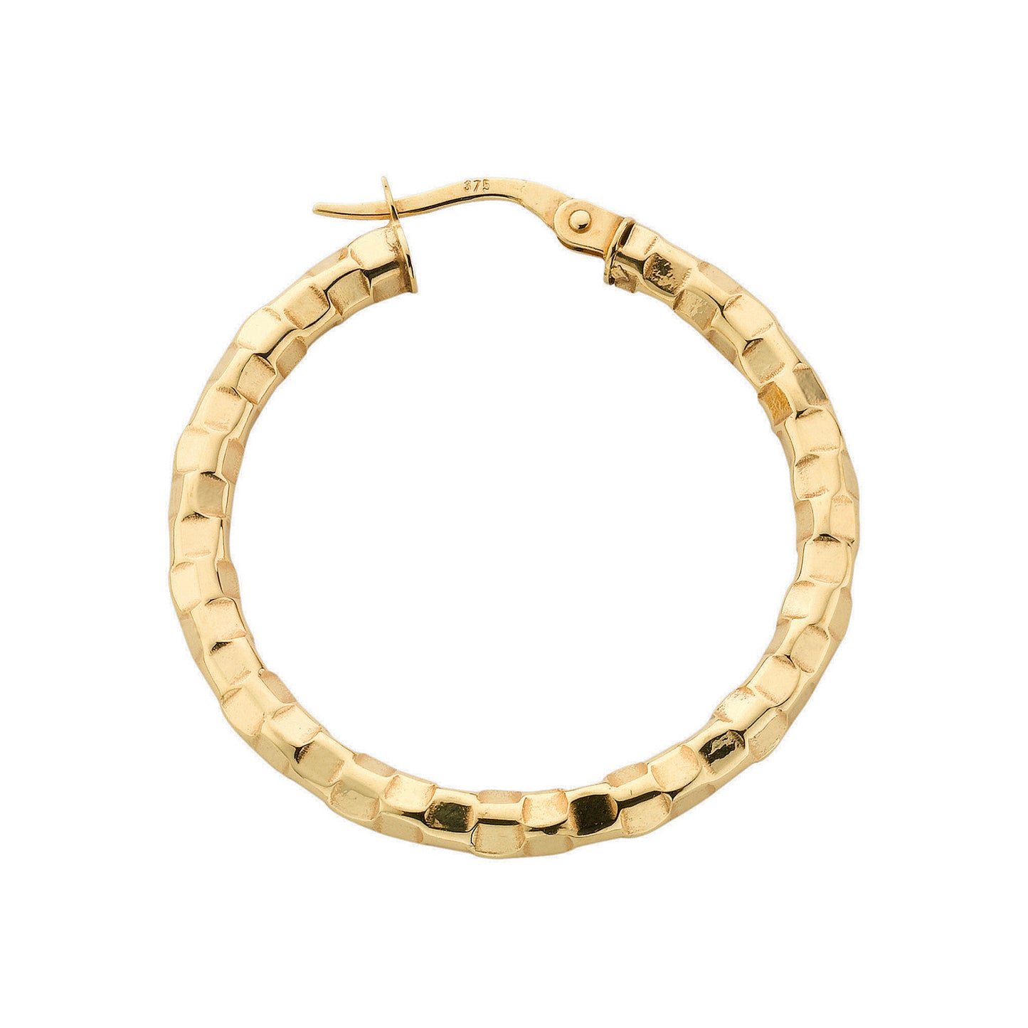 Y/G 31.2mm Fancy Hoop Earrings