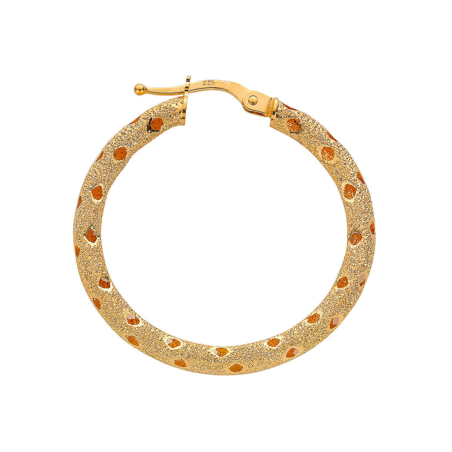 Y/G 31mm Frosted Hoop Earrings