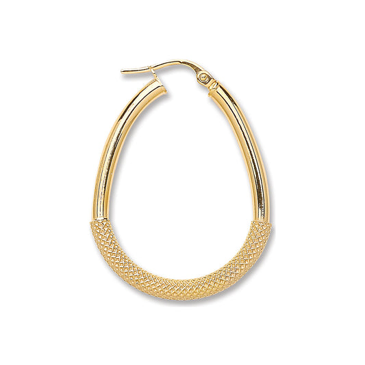 Y/G Pear Shape Half Mesh Earrings