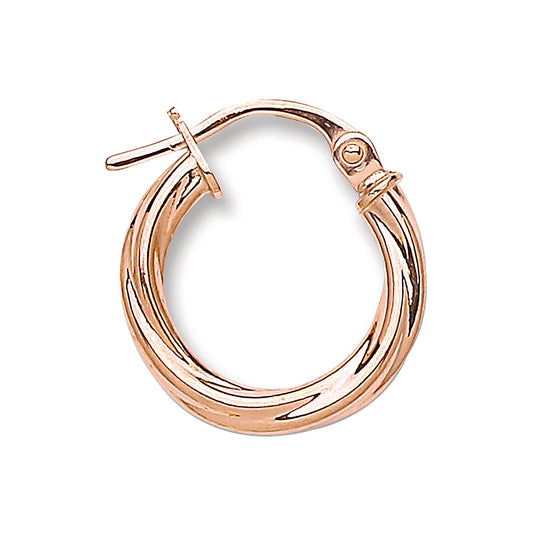 R/G 15mm Twisted Hoop Earrings