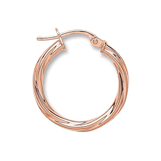 R/G 20mm Twisted Hoop Earrings