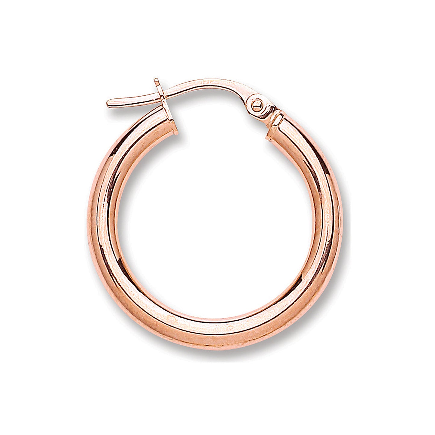 R/G 20mm Round Tube Hoop Earrings