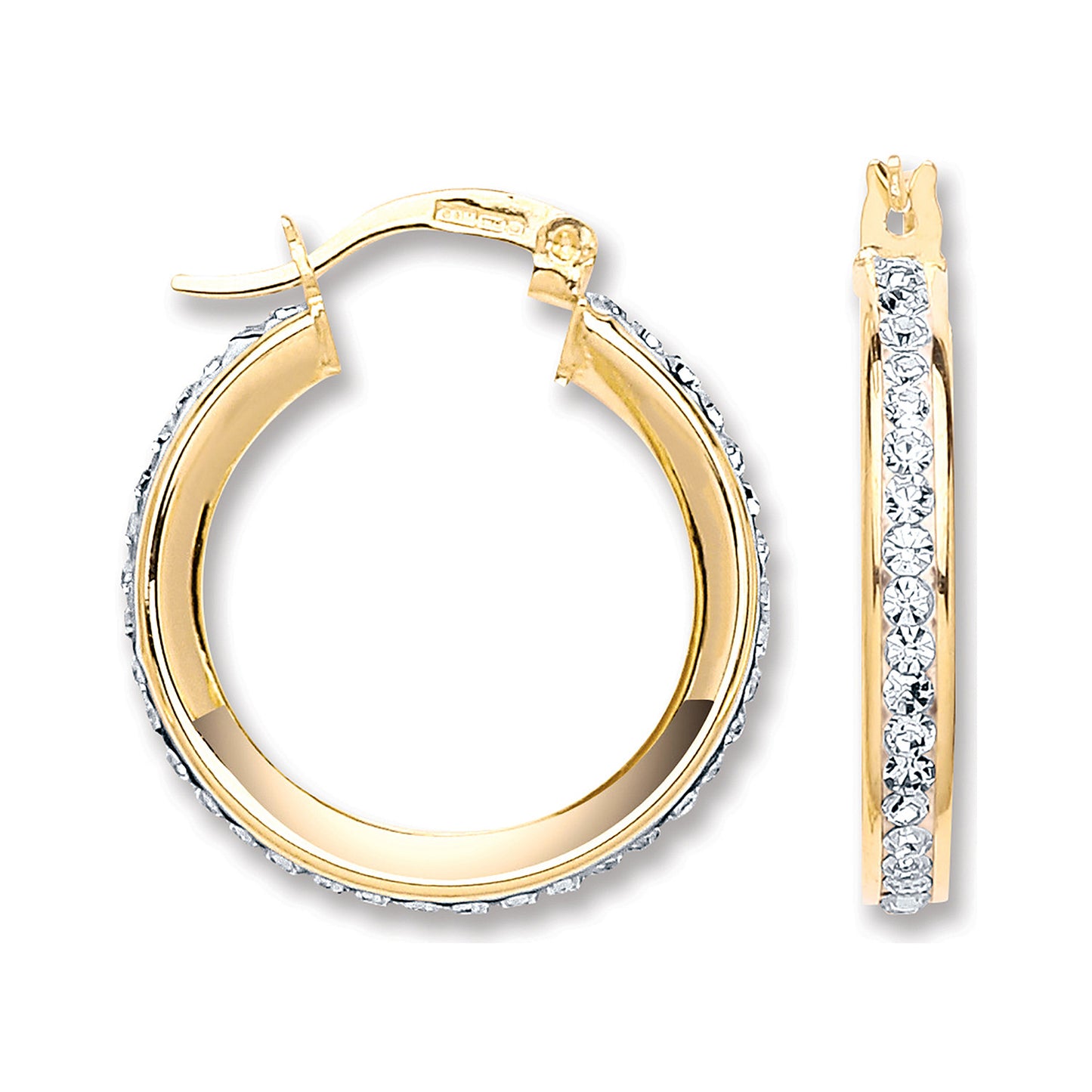 Y/G 22mm Round Crystal Hoop