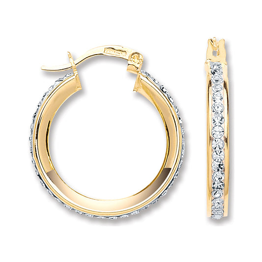 Y/G 22mm Round Crystal Hoop