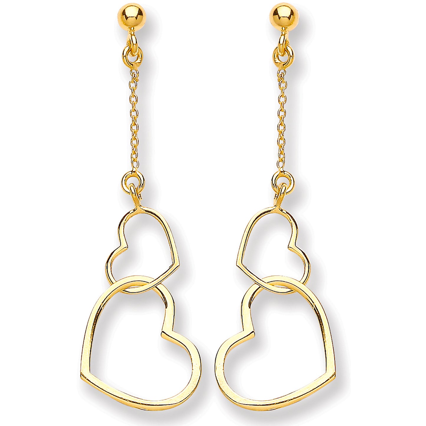 Y/G Heart Drop Earring