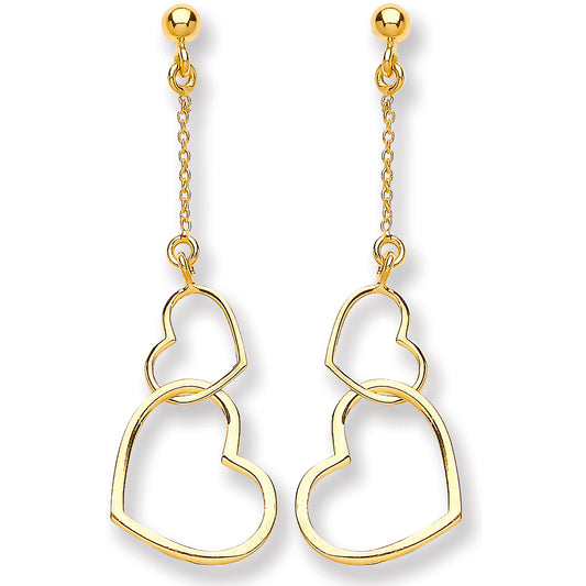 Y/G Heart Drop Earring