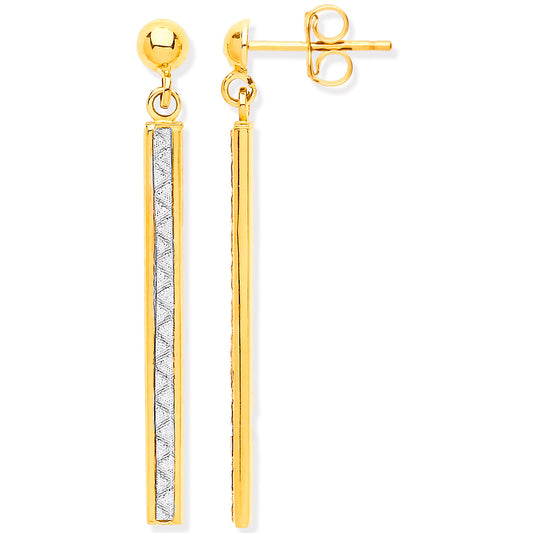 Y/G Drop Glitter Earrings