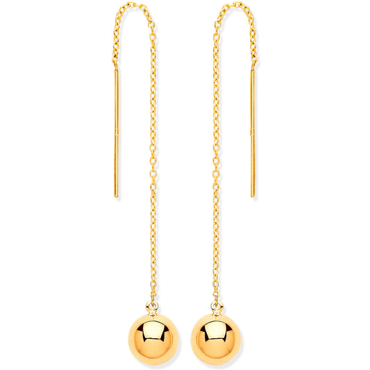 Y/G Ball Chain Threader Earrings