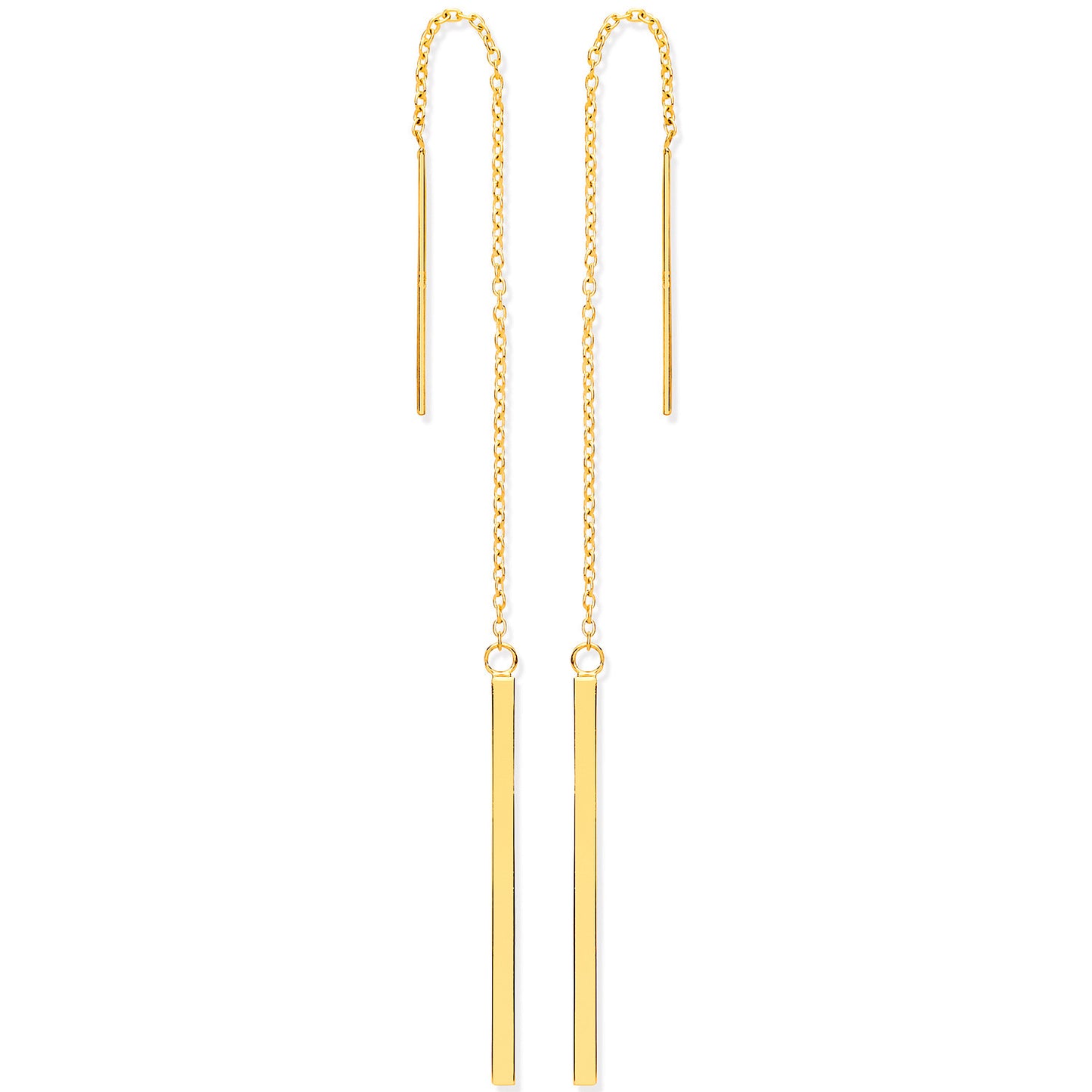 Y/G Chain Drop Threader Earrings