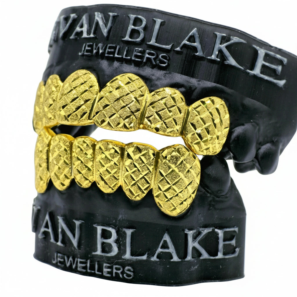 Diamond-Dust Cut Gold Grillz Set - Javan Blake Jewellers