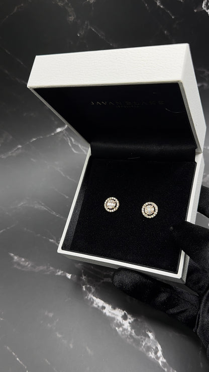 Rose Gold 14k Double Row Baguette 1ct Lab