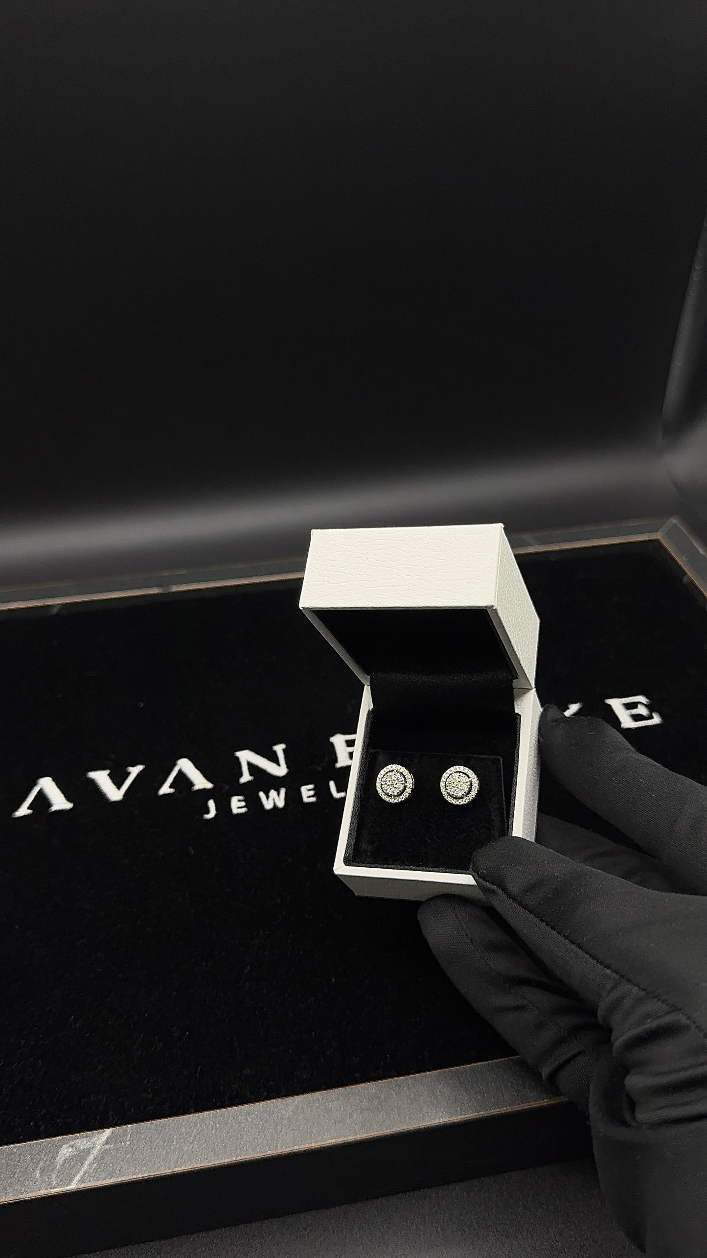 Silver Round Moissanite Studs 9.5mm