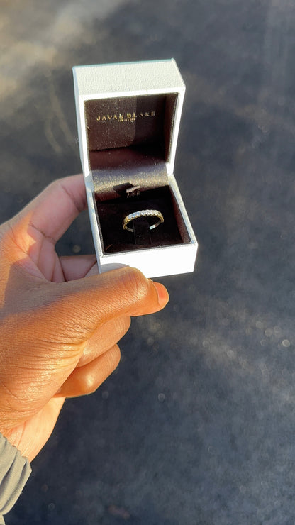 9ct Yellow Gold D.025ct Diamond Half ET Ring