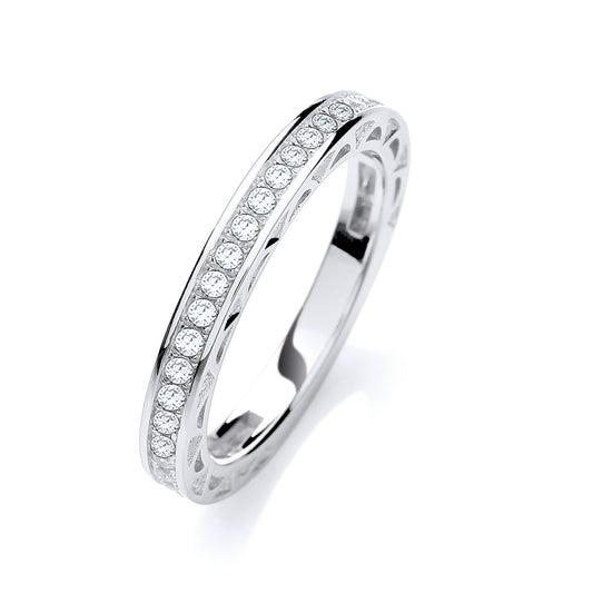 Micro Pave' 3/4 ET Ring Cz