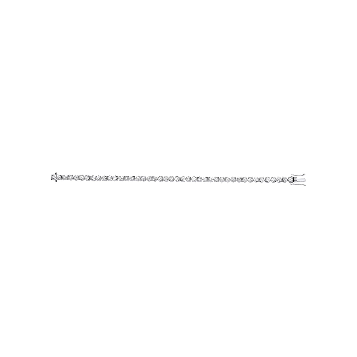 9ct White Gold 10.00ctw LAB GROWN Diamond Tennis Bracelet IGI Certified