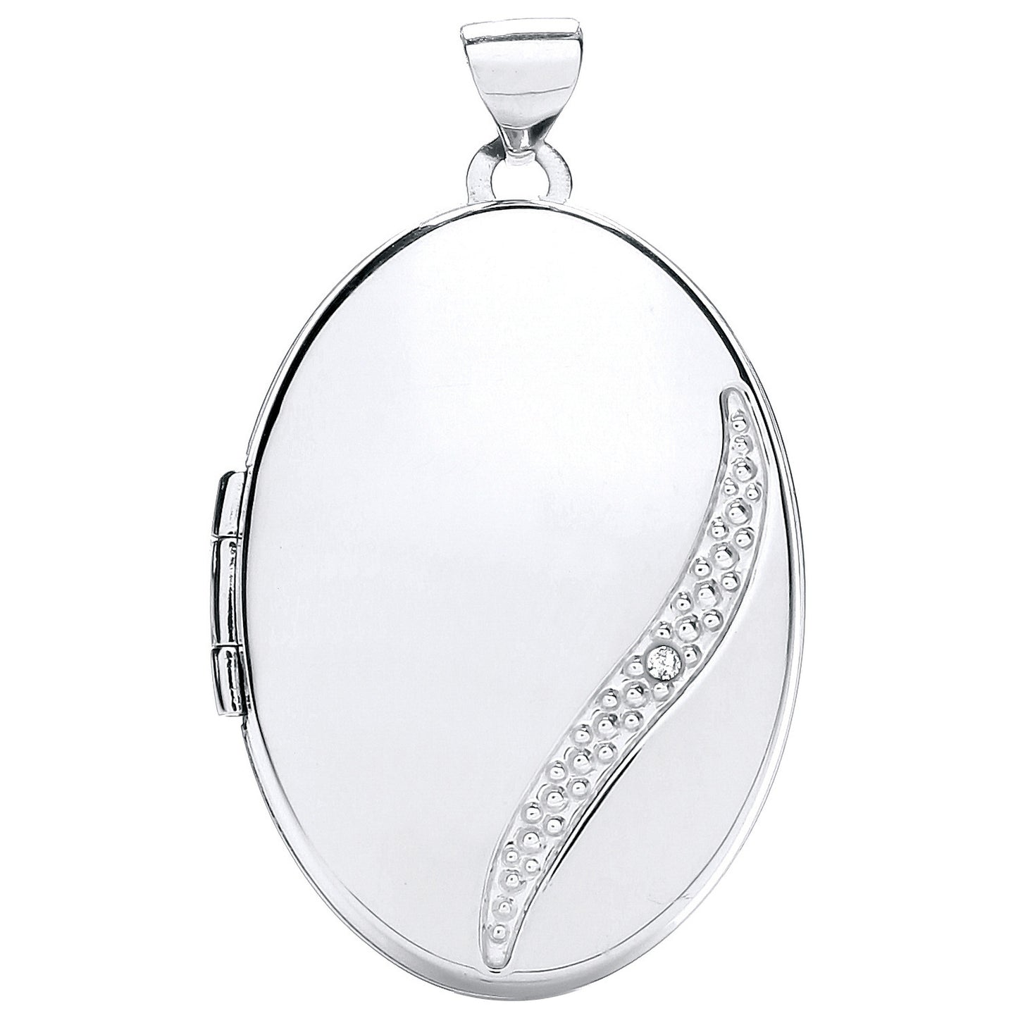 W/G Oval Locket with Diamond