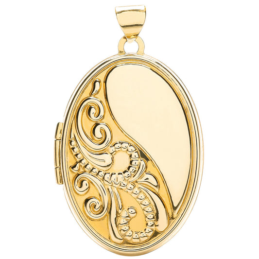 Y/G Oval Locket with half design