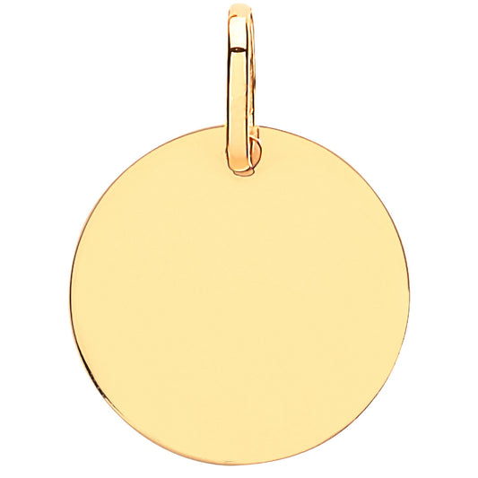 Y/G 14mm Plain Round Pendant