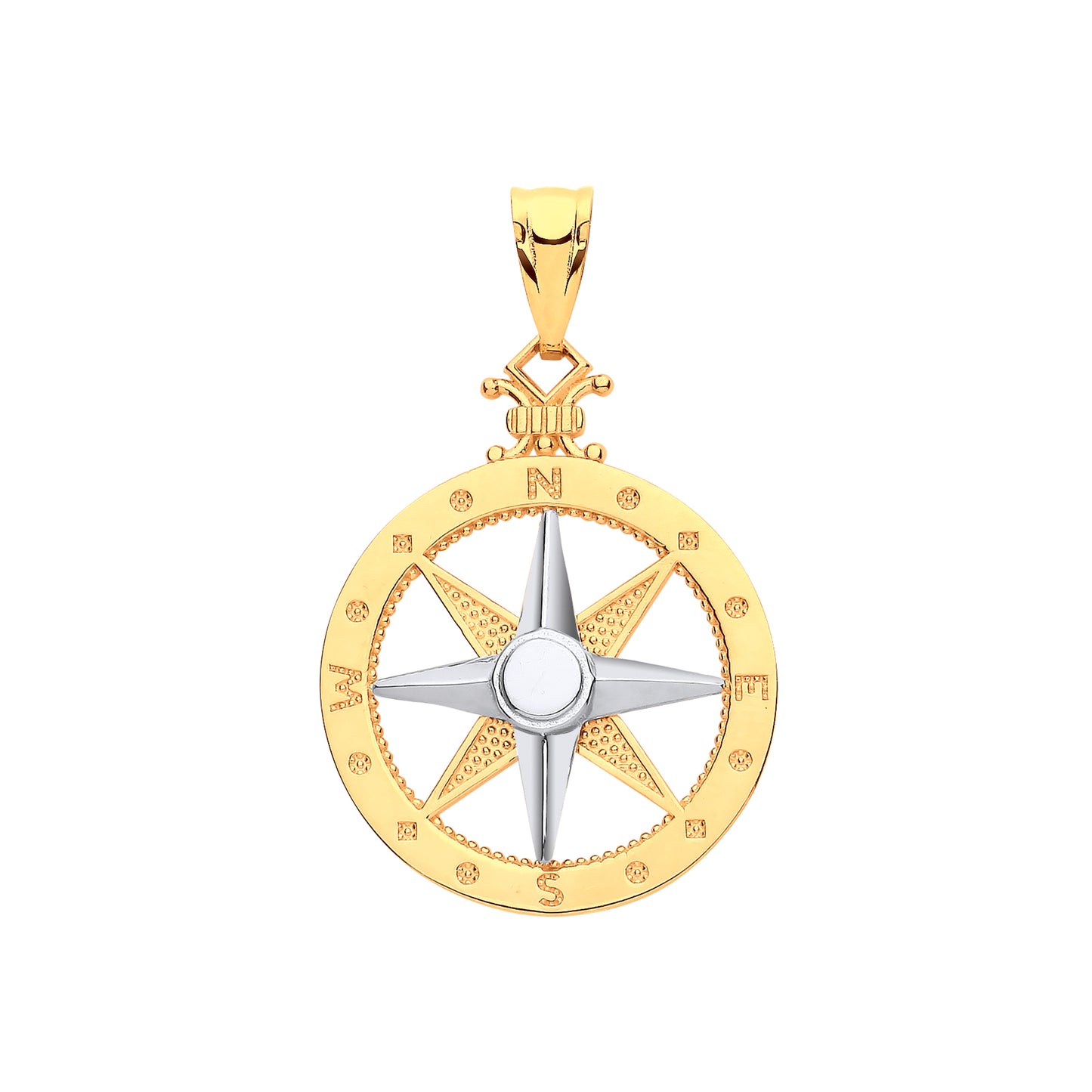 Y W/G Compass Pendant