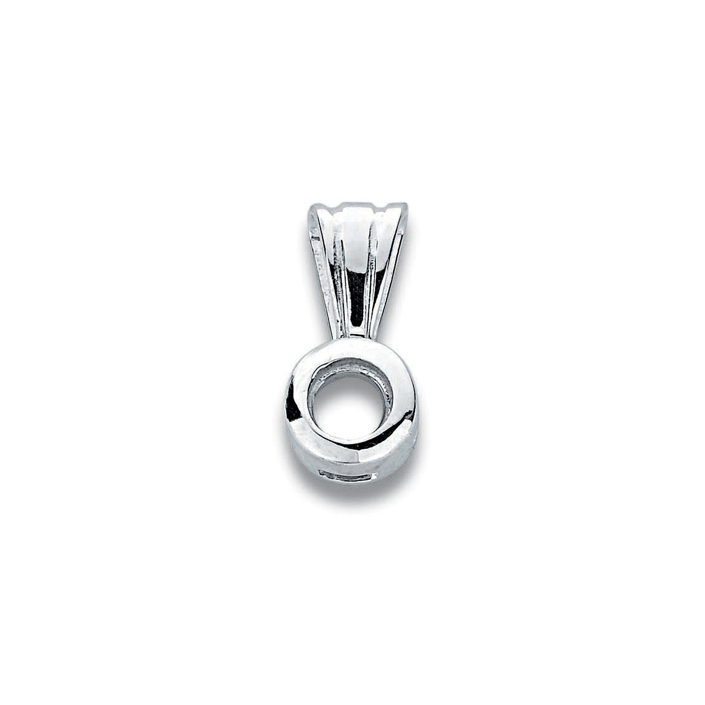 18ct W/G Pendant Mount Rubover 0.15ct