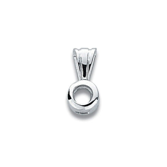 18ct W/G Pendant Mount Rubover 0.15ct