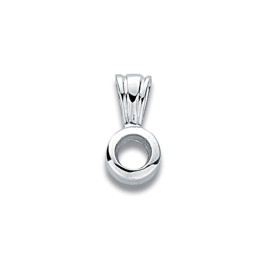 18ct W/G Pendant Mount Rubover 0.20-0.25ct