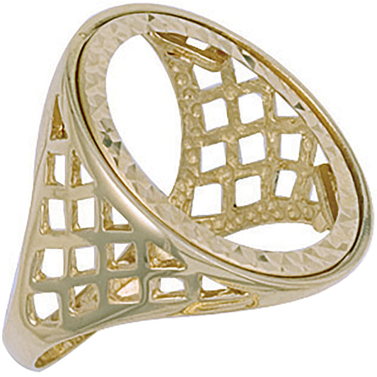 Y/G (Full) Basket Sides Sovereign Ring