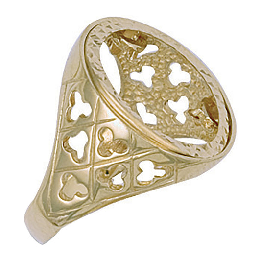 Y/G (Half) Fancy Sides Sovereign Ring