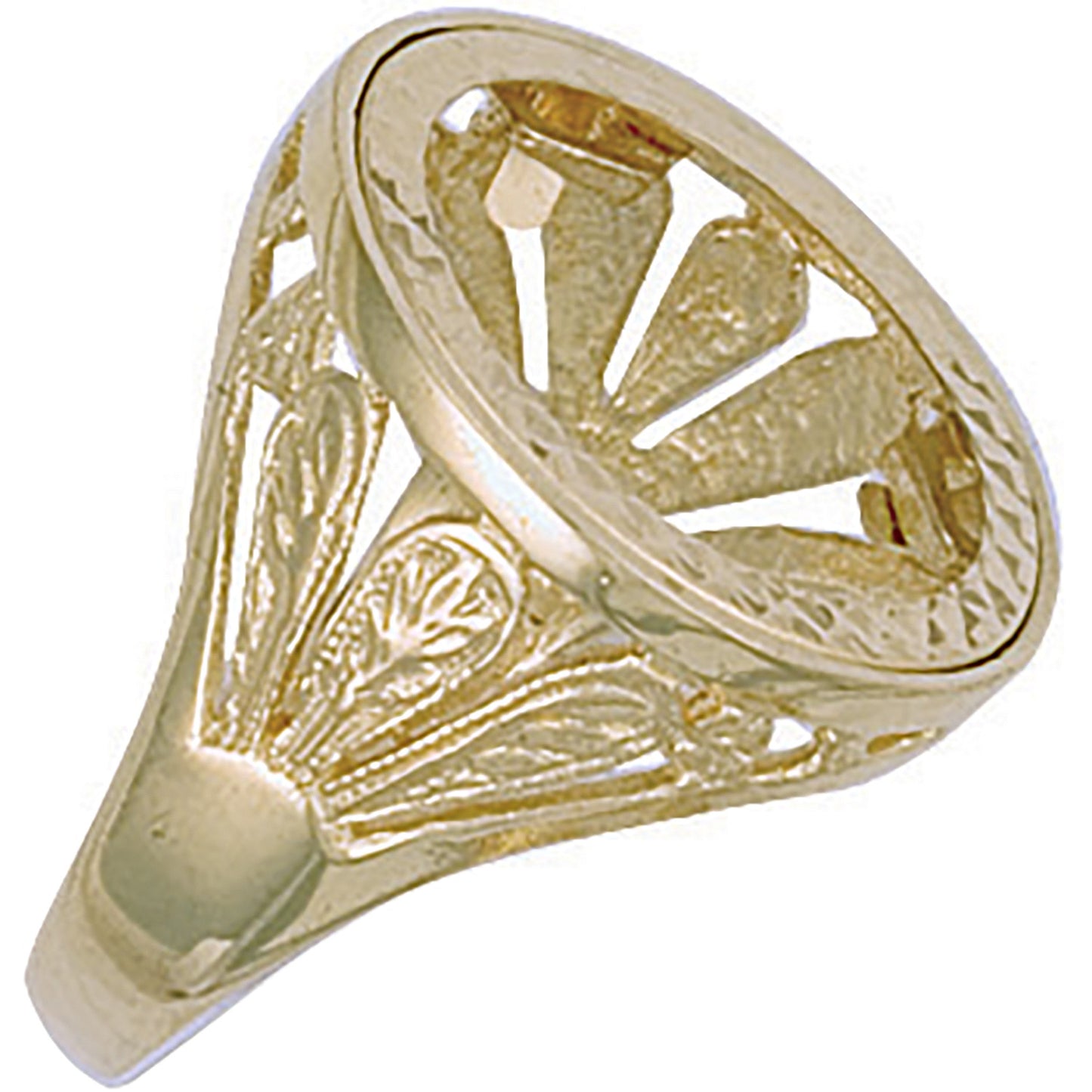 Y/G (Full) Fancy Sides Sovereign Ring