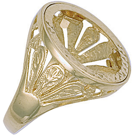 Y/G (Full) Fancy Sides Sovereign Ring