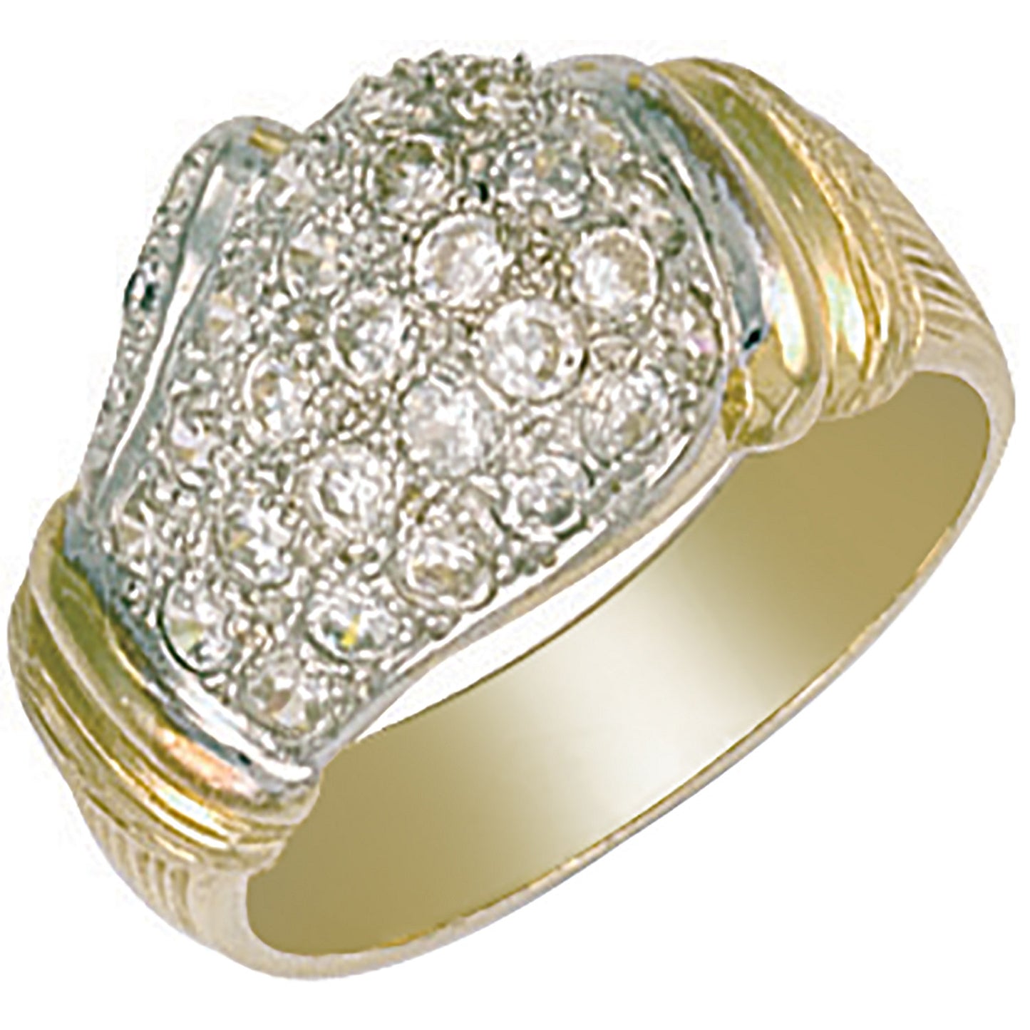 Y/G Cz Boxing Glove Ring