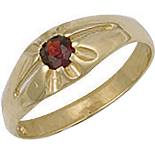 Y/G Garnet Baby Gipsy Ring