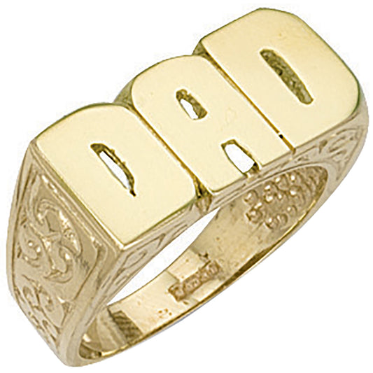 Y/G Patterned Sides Dad Ring