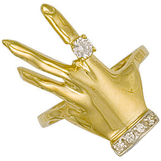 Y/G Cz Hand Ring