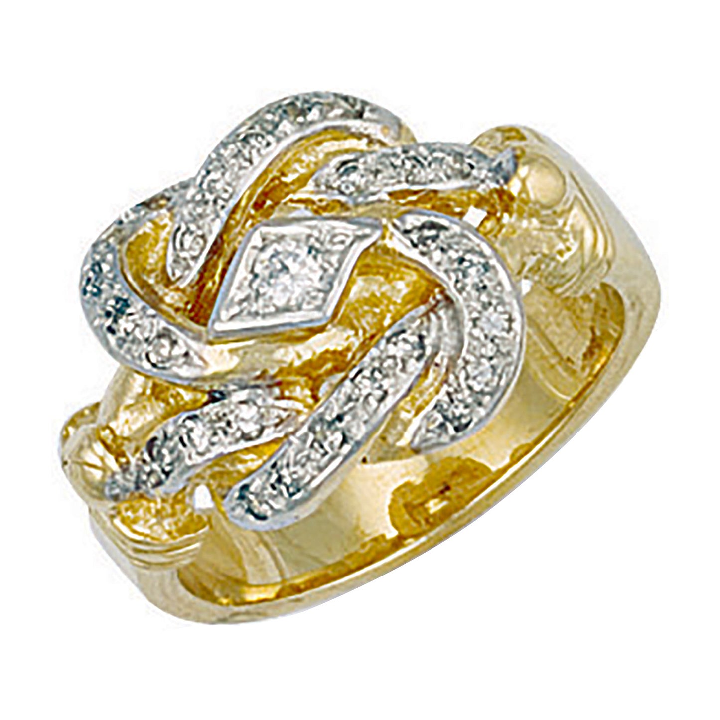 Y/G Cz Knot Ring