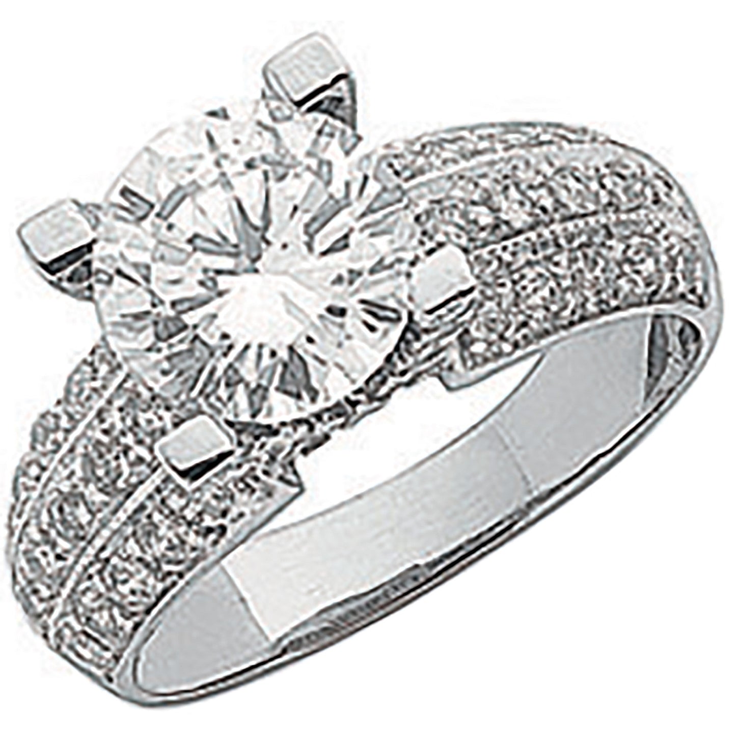 W/G Fancy Cz Ring