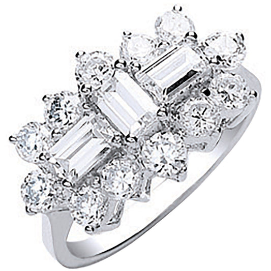 W/G Cz Boat Ring