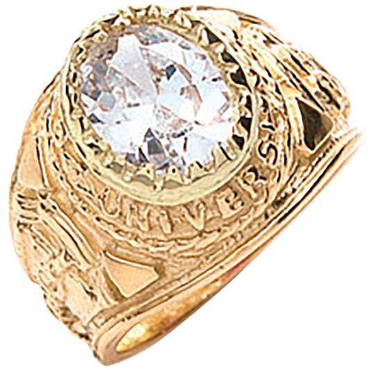 Y/G Clear CZ Baby Collage Ring
