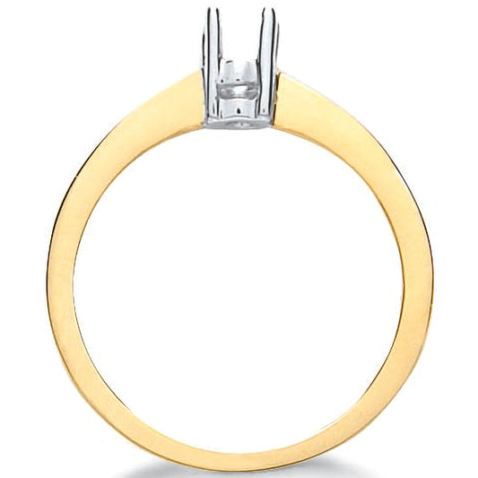 9ct Y/G Ring Mount 0.20-0.25ct