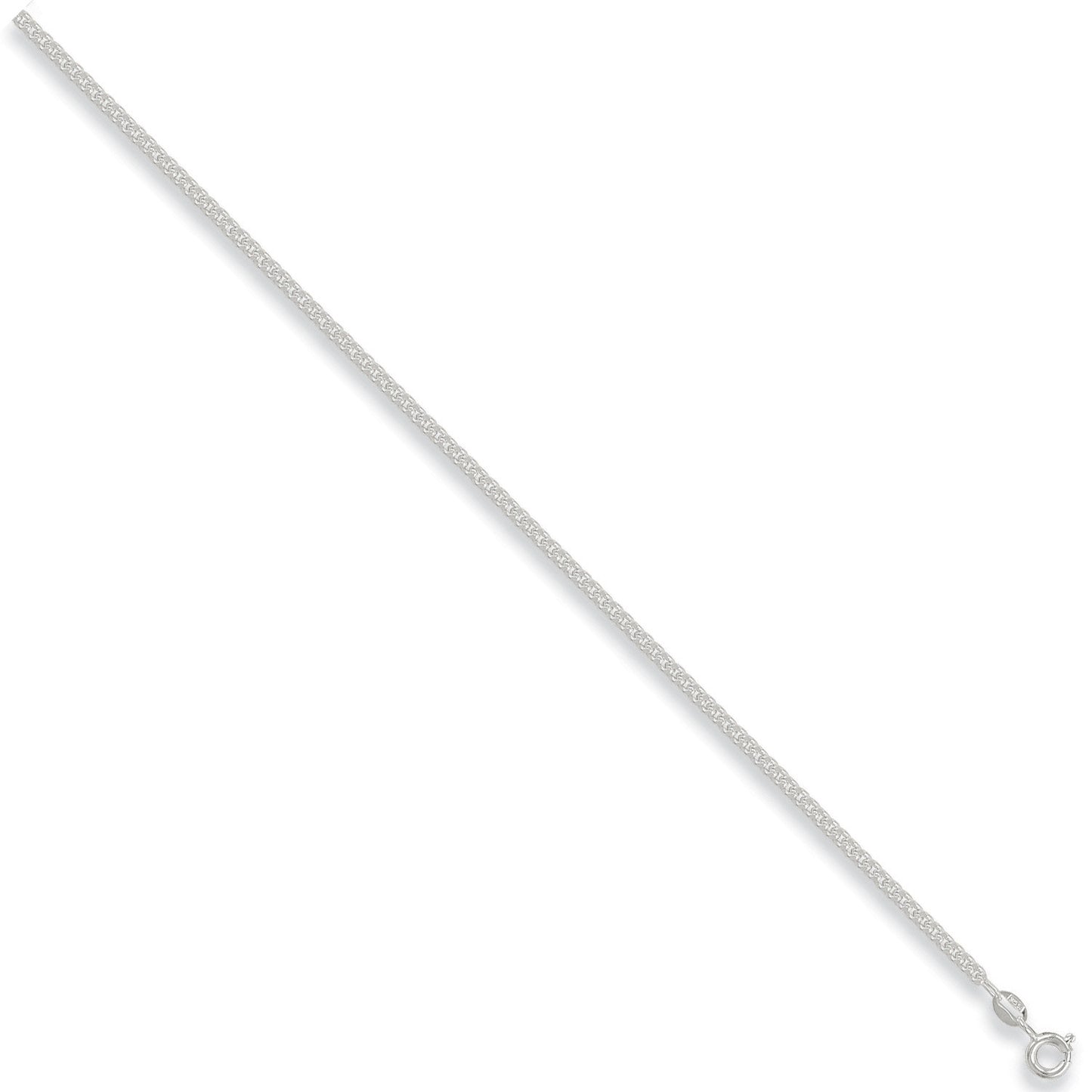 Silver 2.4mm Traditional Classic Curb Chain