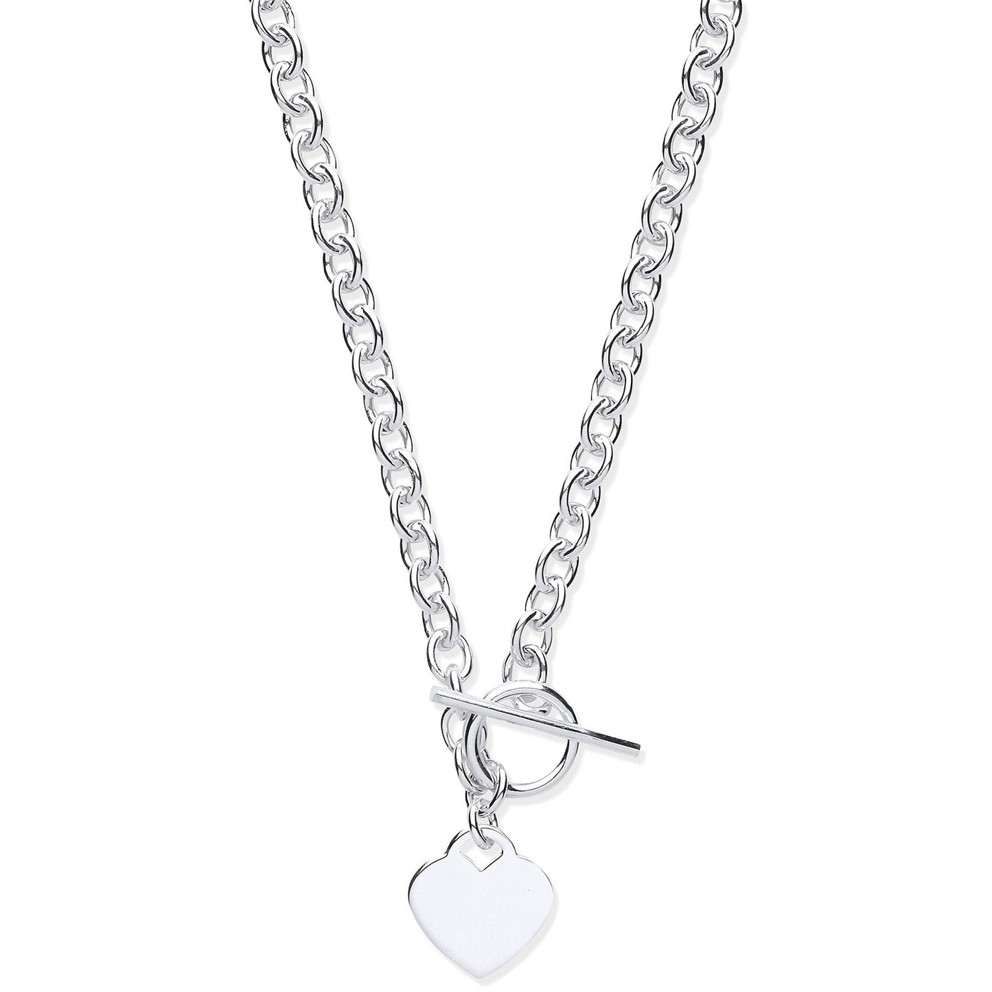 Silver Heart T-Bar Collarette