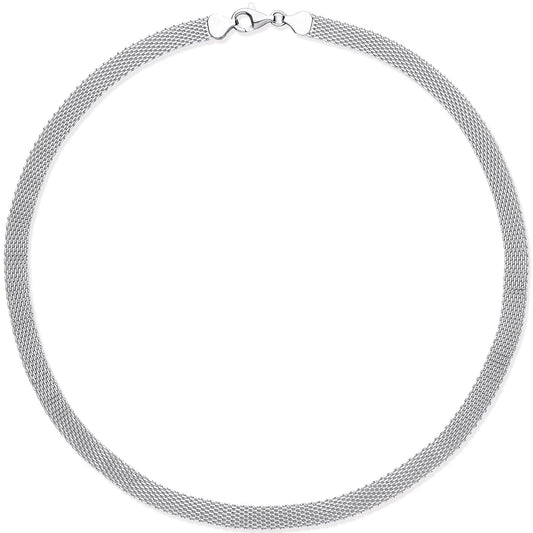 Silver Tight Mesh Watch Strap 18"Chain/Ladies Bracelet