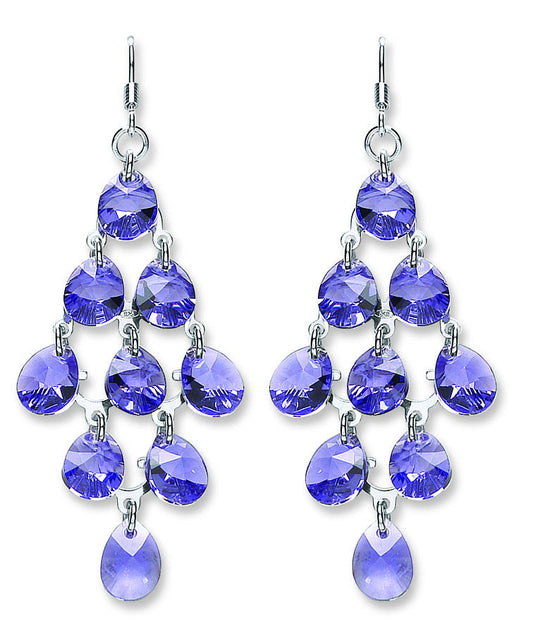 # Silver Blue Swarovski Crystal Drops