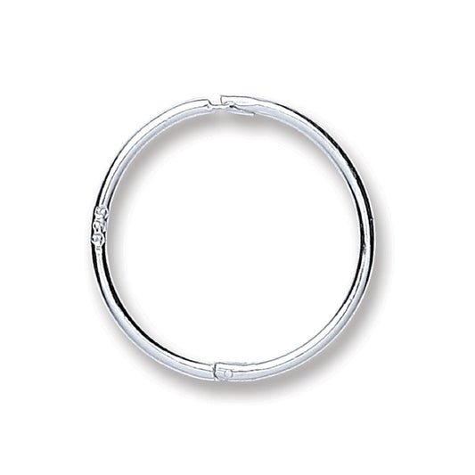 Silver 14mm Plain Hinged Sleepers